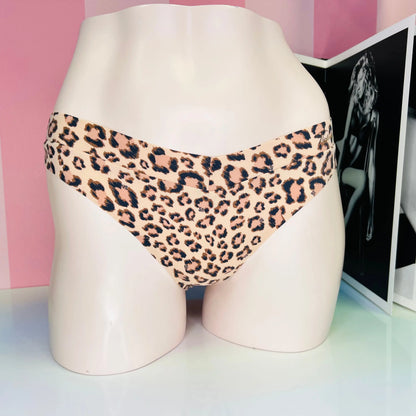 Gepardí kalhotky - L / Béžová / Nové se štítky - Kalhotky Victoria’s Secret