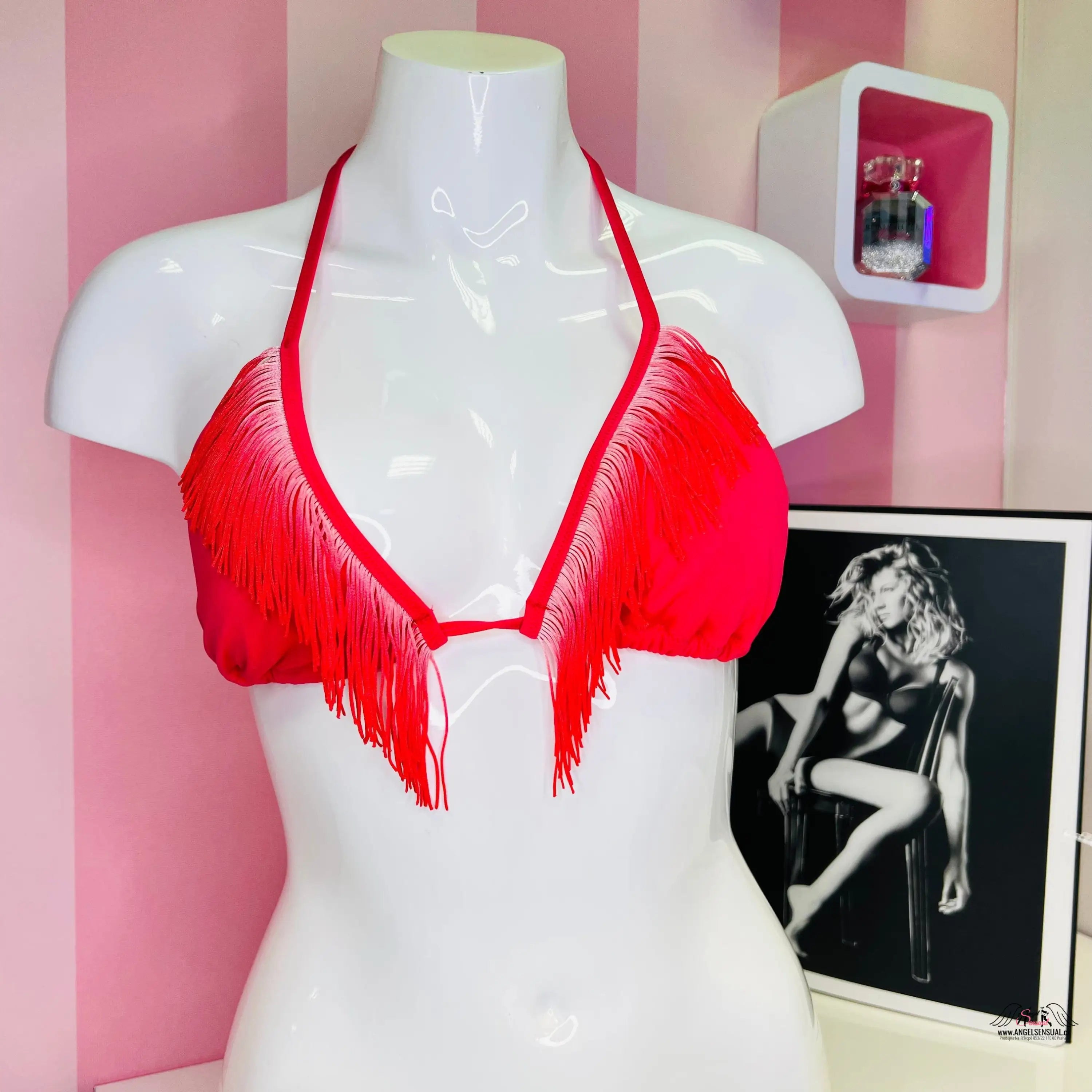 Horní díl plavek s třásněmi - S / Růžová / Druhá kategorie - Victoria’s Secret