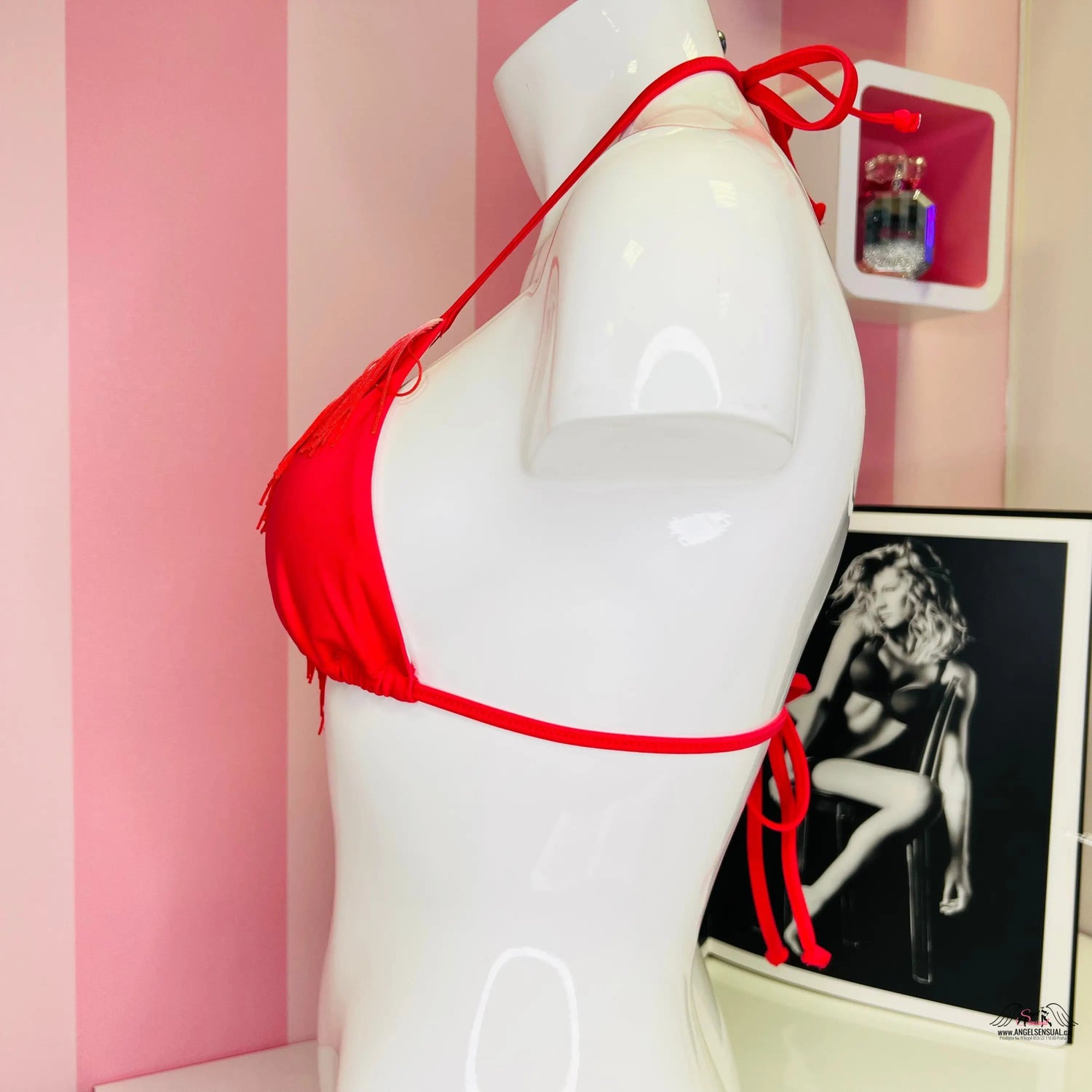 Horní díl plavek s třásněmi - S / Růžová / Druhá kategorie - Victoria’s Secret