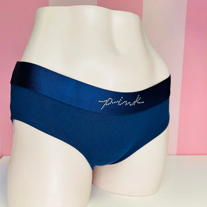 Kalhotky s ozdobnými kamínky - M / Námořnická / Nové se štítky - Victoria’s Secret