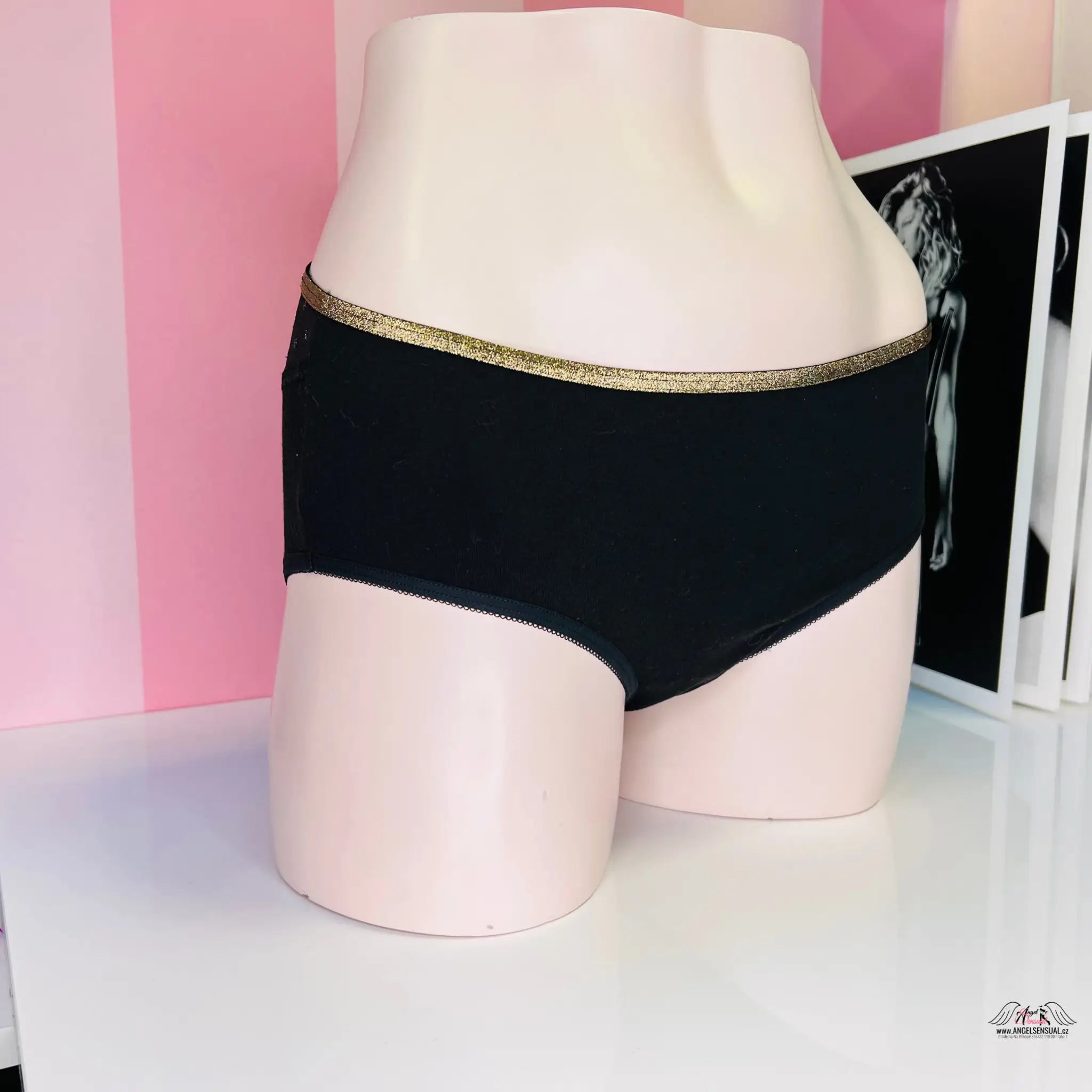 Kalhotky s vysokým pasem - XL / Černá / Nové se štítky - Victoria’s Secret