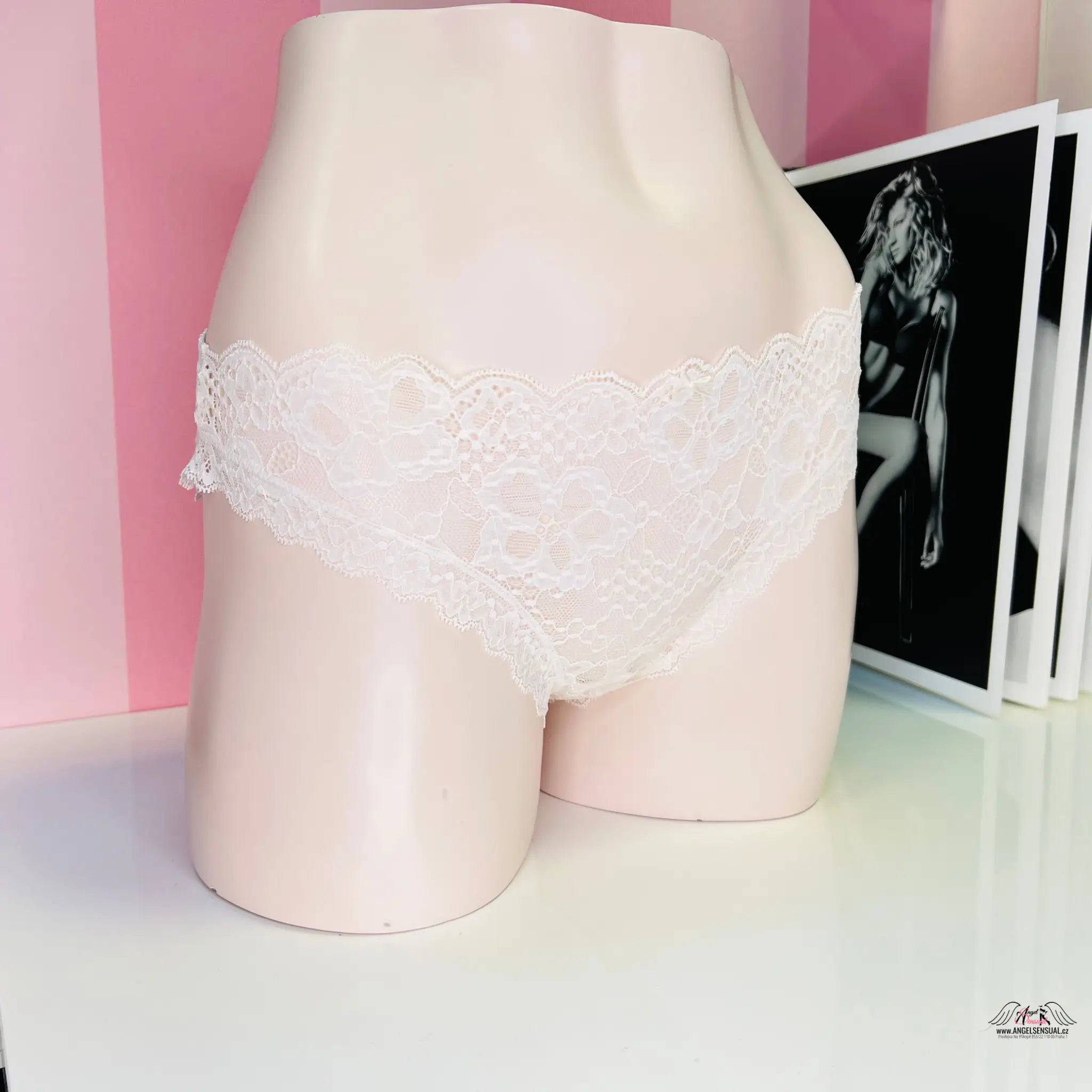 Krajkové kalhotky - L / Bílá / Nové se štítky - Kalhotky Victoria’s Secret