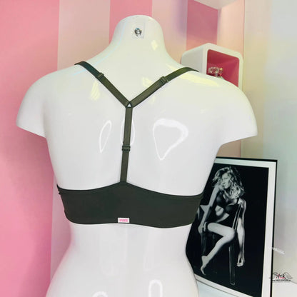 Push-up podprsenka - 34C / Olivová / Nové se štítky - Podprsenky PINK