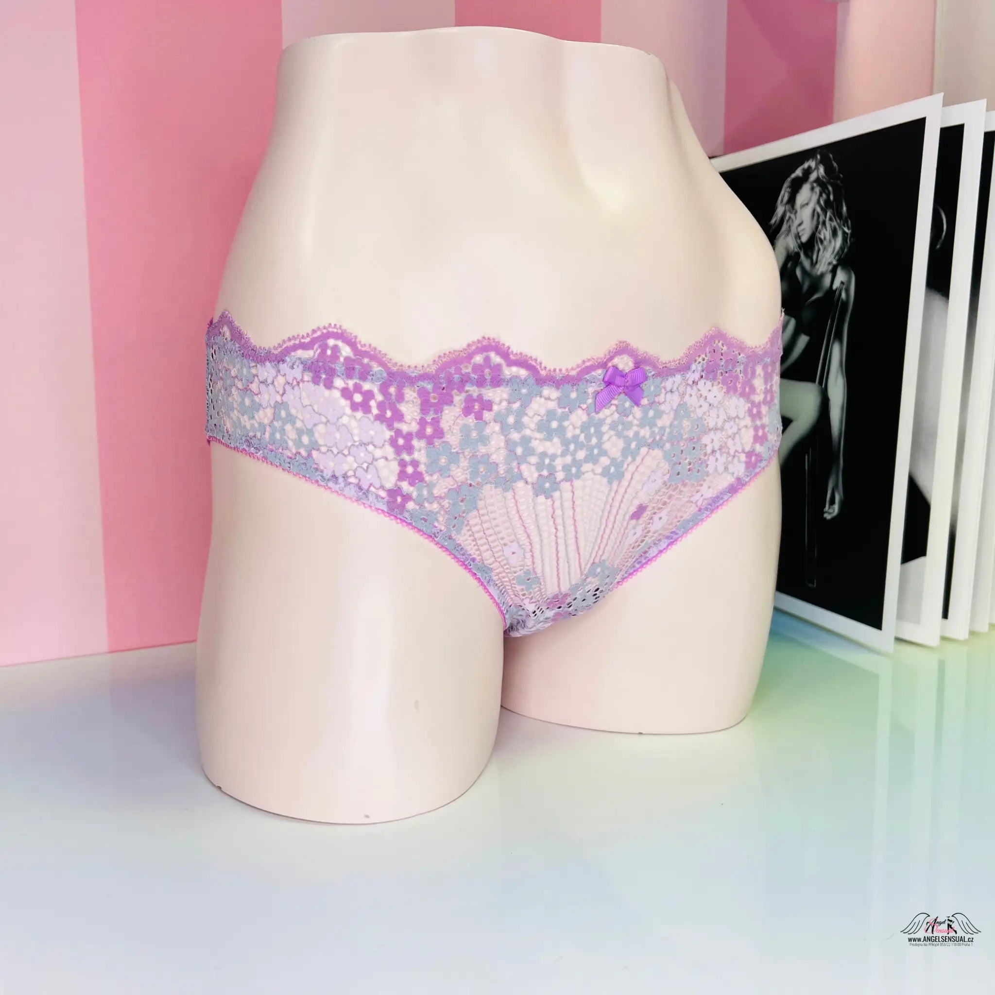 Síťované kalhotky - M / Fialová / Nové se štítky - Kalhotky Victoria’s Secret