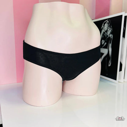Síťované kalhotky s bavlnou - XS / Černá / Nové se štítky - Kalhotky Victoria’s Secret