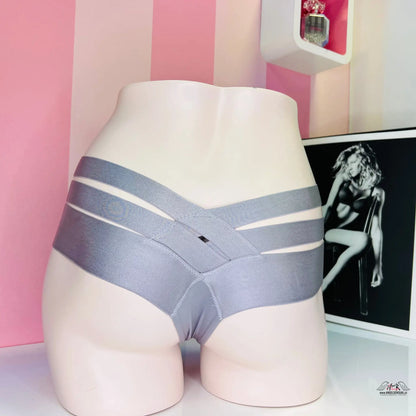 Stříbrné cheeky - XS / Šedá / Nové se štítky - Cheeky Victoria’s Secret