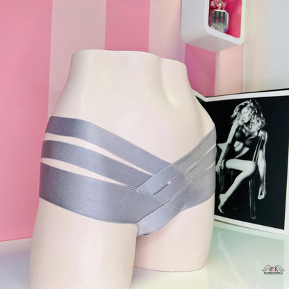 Stříbrné cheeky - XS / Šedá / Nové se štítky - Cheeky Victoria’s Secret