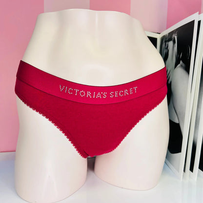 Tanga s kamínky - S / Vínová / Nové se štítky - Victoria’s Secret