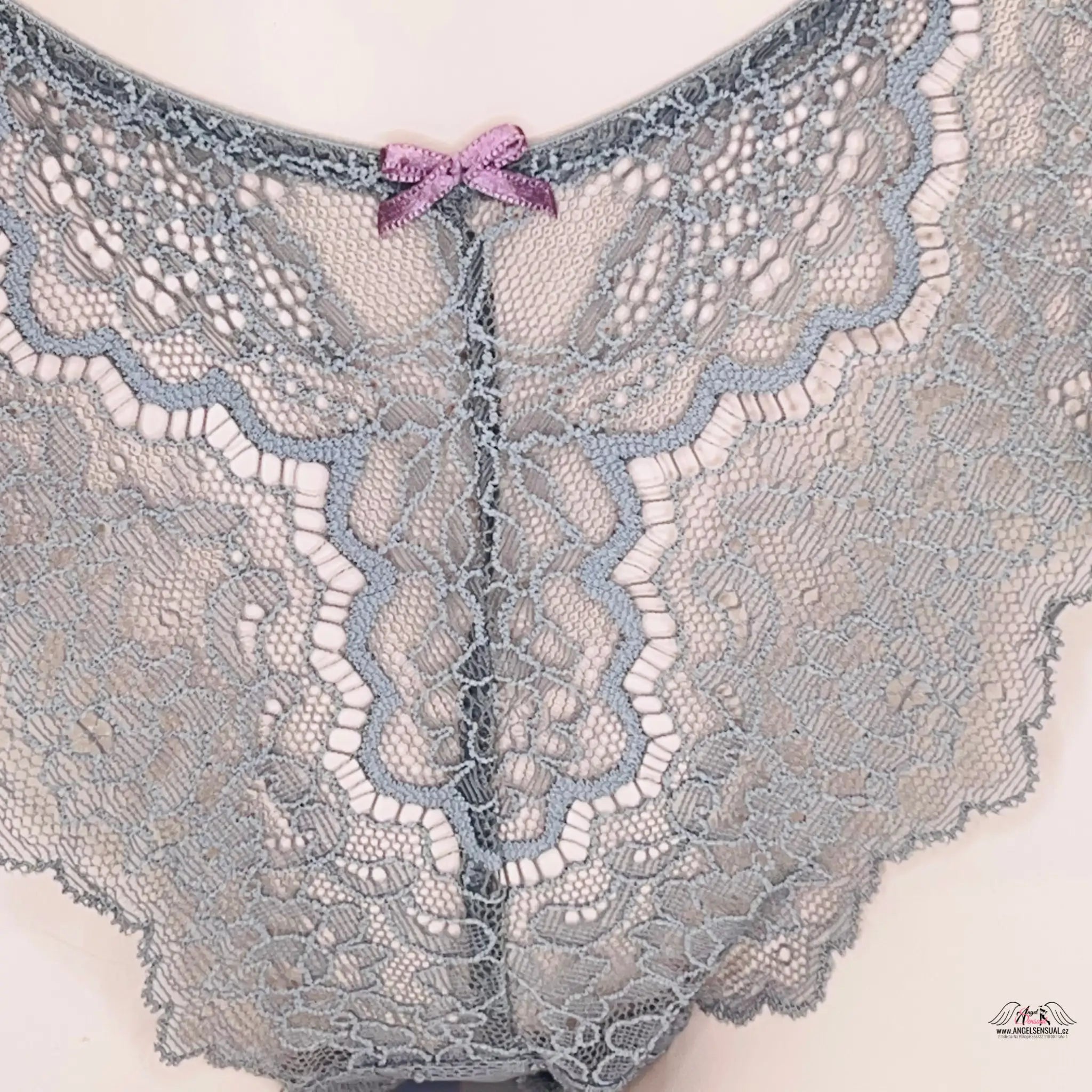 Vykrojené krajkové brazilky - L / Šedá / Nové se štítky - Kalhotky Victoria’s Secret